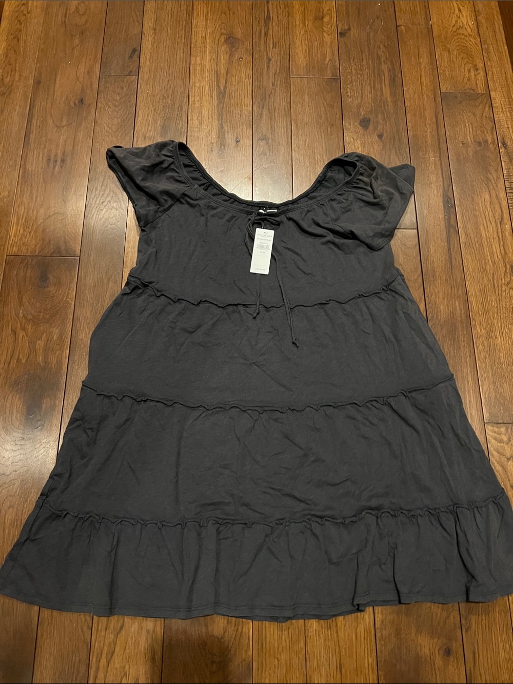 American Eagle Outfitters Black Tiered Dress Women’s Medium NWT concert boho